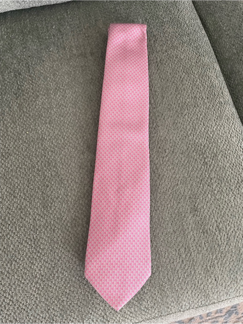 Brooks Brothers Makers Silk Tie Pink Geometric Foulard Woven England 58" XL